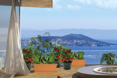 آپارتمان با دید کامل دریا در کارتال استانبول